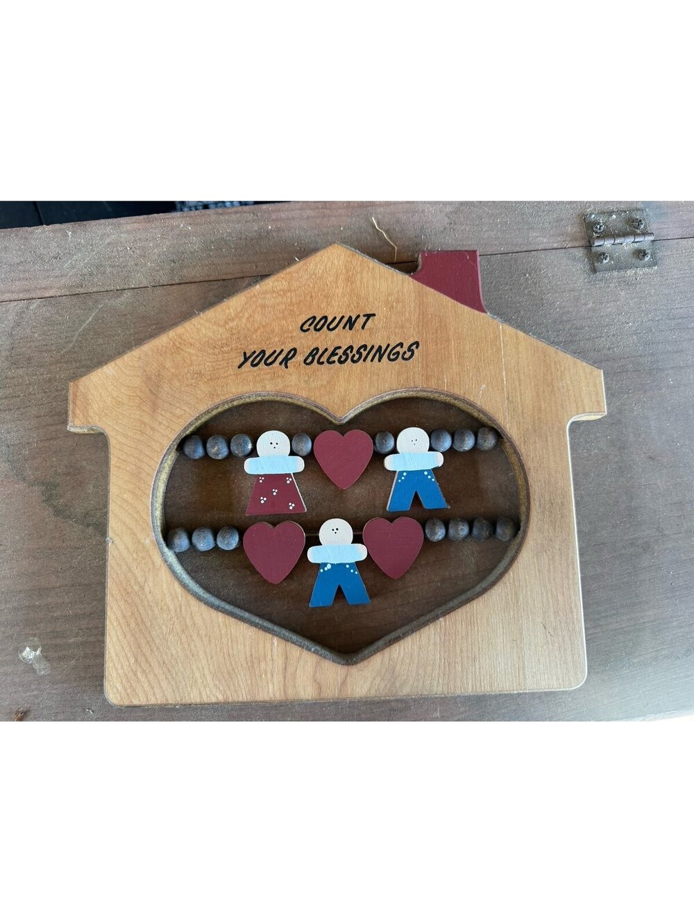 GRANDMACORE COTTAGECORE COUNT YOUR BLESSINGS SIGN HEART VINTAGE RETRO